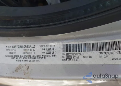 2010 Dodge Avenger R/T из США, поврежденный, VIN 1B3CC5FB9AN226568